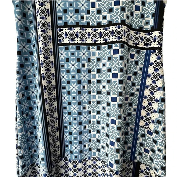 GREAT NORTHWEST INDIGO NWOT SLEEVELESS MAXI DRESS NAVY BLUE WHITE AQUA | MEDIUM - Picture 3 of 10